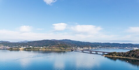舘山寺からの眺め　浜名湖と浜名湖橋