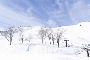 天神平スキー場　谷川岳　快晴