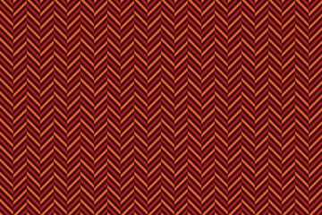 深いピンクや茶色のバリエーションのヘリンボーン風ジグザグ模様