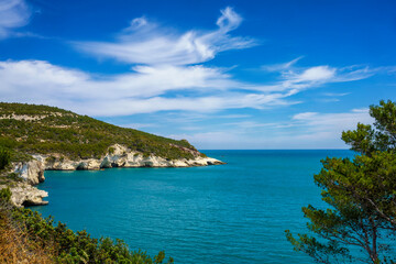 Obraz premium Coast of Vieste, Gargano, Apulia, Italy