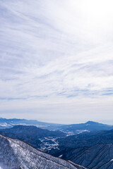 谷川岳からの眺望　冬の山並