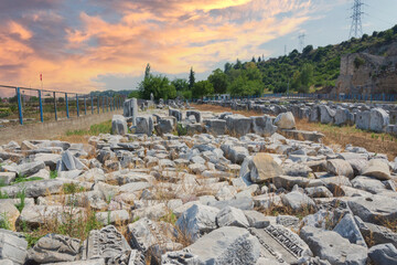 Perge Ancient City The Roman Gate. One of the Pamphylian cities and was believed to have been built in the 12th to 13th centuries BC.