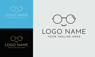 Optic Lens Logo Vector Design Vintage Illustration, Eyeglasses Logo, Glasses Vector, Lets See The World, Clear Seeing, Eyeglass Illustration