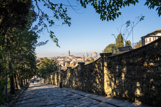 the scalea del Monte alle Croci in Florence, Italy