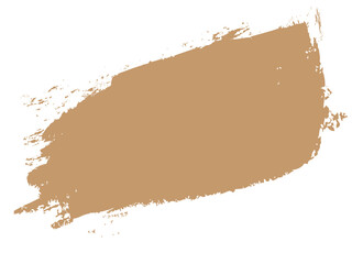 Brown brush stroke isolated on white background. Trendy brush stroke vector for brown ink paint, grunge backdrop, dirt banner, watercolor design and dirty texture. Brush stroke vector