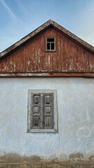 Fototapeta na wymiar house with misaligned windows