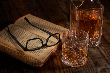 Whiskey and ice and a book