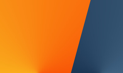 orange gradient background with navy gradient slanted squares