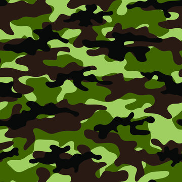 Classic camouflage. Vector pattern for clothes. Textile.