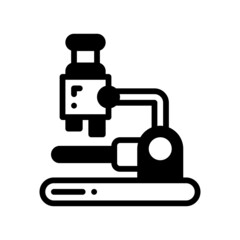 microscope solid style icon. vector illustration for graphic design, website, app