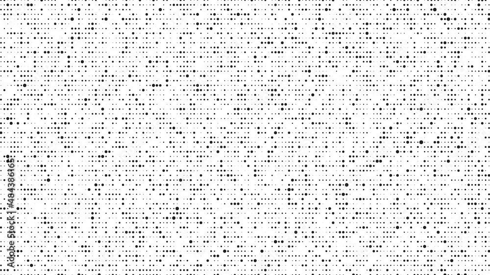 Wall mural abstract dotted white background. grid of blinking dots. big data visualization. vector illustration