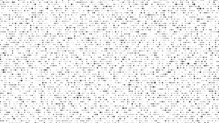 Abstract dotted white background. Grid of blinking dots. Big data visualization. Vector illustration.