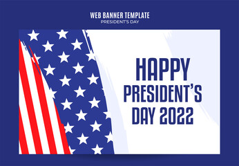 Happy Presidents day in United States. Federal holiday in America. Celebrated in February. Poster, web banner, space area and background