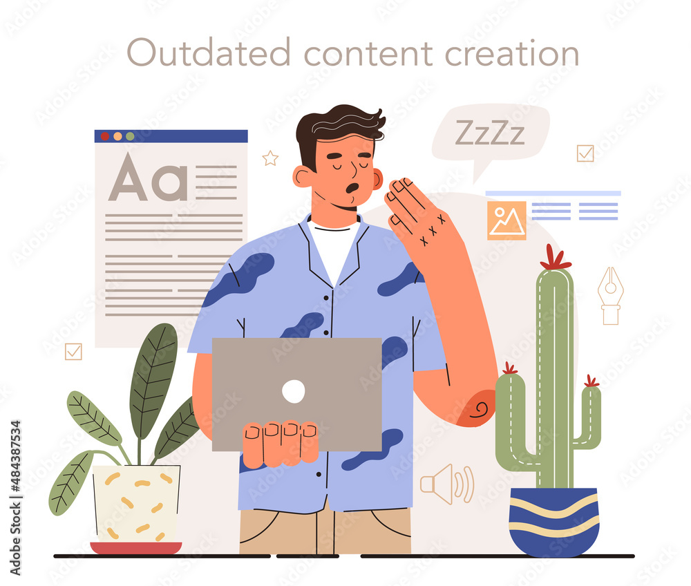 Poster outdated content creation. content manager guidance. content creation mistake.