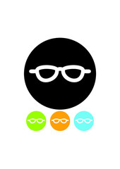 Eyeglasses sunglasses vector eyewear simple icon isolated