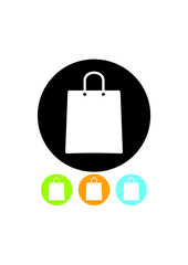 Shopping bag vector icon isolated. Fashion store sale