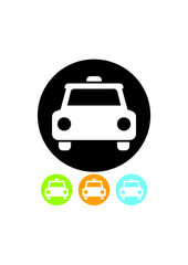 Obraz premium Taxi icon. Vector cab car sign