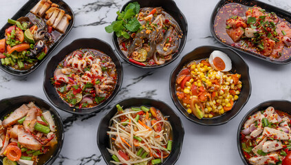 Thai Spicy Seafood Mixed Dishes