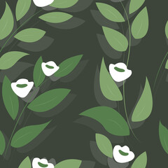 seamless pattern on a green background
