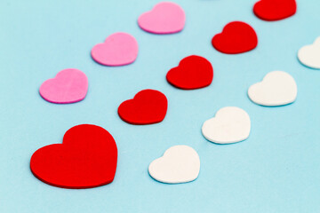 Decorative love hearts