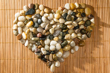 Stones shaped like a heart
