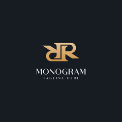 Initial RR R Monogram Logo Template. Initial Based Letter Icon Logo