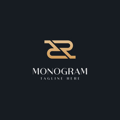 Initial R Monogram Logo Template. Initial Based Letter Icon Logo
