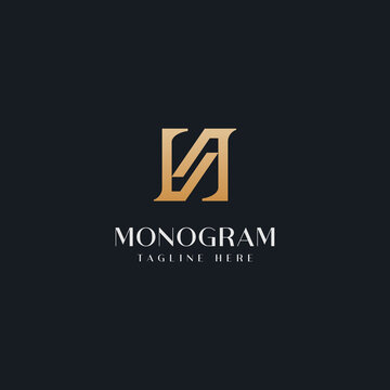 Initial N Monogram Logo Template. Initial Based Letter Icon Logo