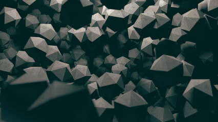 Abstract 3d Background with metal hexagons