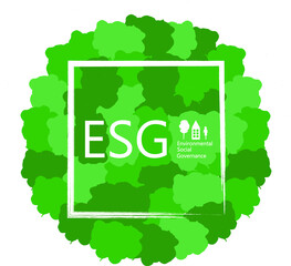ESG concept of environmental, social and governance; sustainable development. Vector illustration, EPS 10