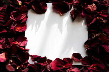 Frame from flower petals