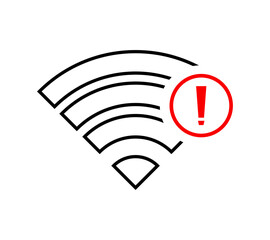 No wireless connections, no wifi icon sign vector