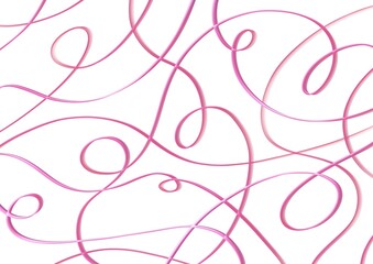 Abstract art white background color with wavy swirl pink lines. Backdrop with curve fluid purple ribbon.