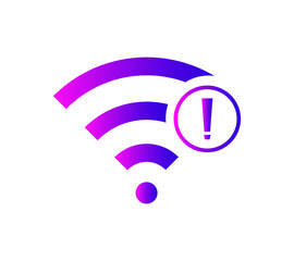 no Wifi wireless icon vector gradient color