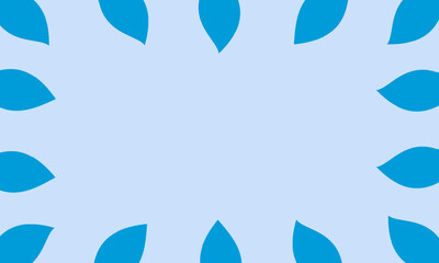 blue background with circular petals