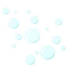 soap bulbs for children's design, blue bubbles with highlights