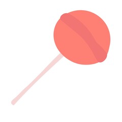 pink lollipop, design element for valentine's day