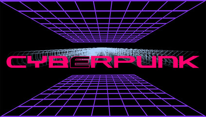 Cyberpunk text effect, editable art game text style. Vector format.
