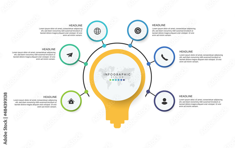 Poster steps business timeline process infographic template design with icons