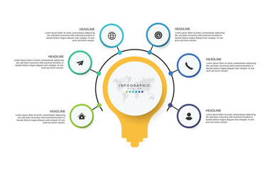 Steps business timeline process infographic template design with icons
