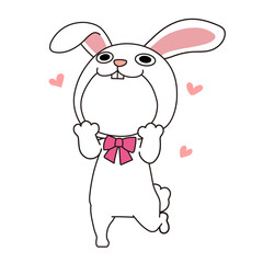 着ぐるみフォトフレーム_顔はめ兎・ウサギ・卯