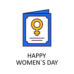 Happy Women's Day vector Filled Outline Icon Design illustration. Home Improvements Symbol on White background EPS 10 File