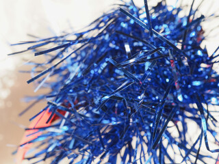 Blue Christmas tinsel