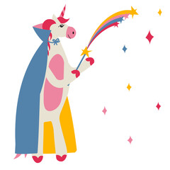 unicorn with a magic wand