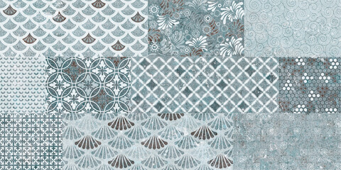 Multicolor digital wall tiles design for interior abstract home decor used ceramic digital wall tile background texture.