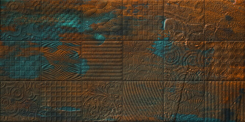 Multicolor digital wall tiles design for interior abstract home decor used ceramic digital wall tile background texture.