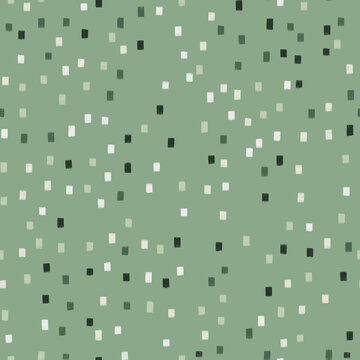 Green hand drawn seamless texture design for backgrounds, fabrics and wrapping paper, vector illustration