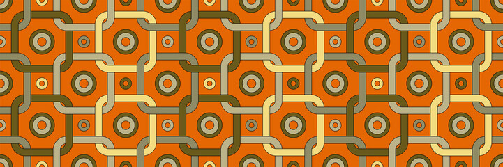 Fototapeta premium Seamless vector pastel pattern in 60s style. Squares. Stylish multicolored template for fabric or cards. Wrapping paper pattern. Multicolor backdrop. Textile design. Fashionable color combinations. 