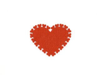 Decorative Valentine's day decorations on white background