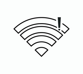 no wi-fi icon vector, no internet signal icon